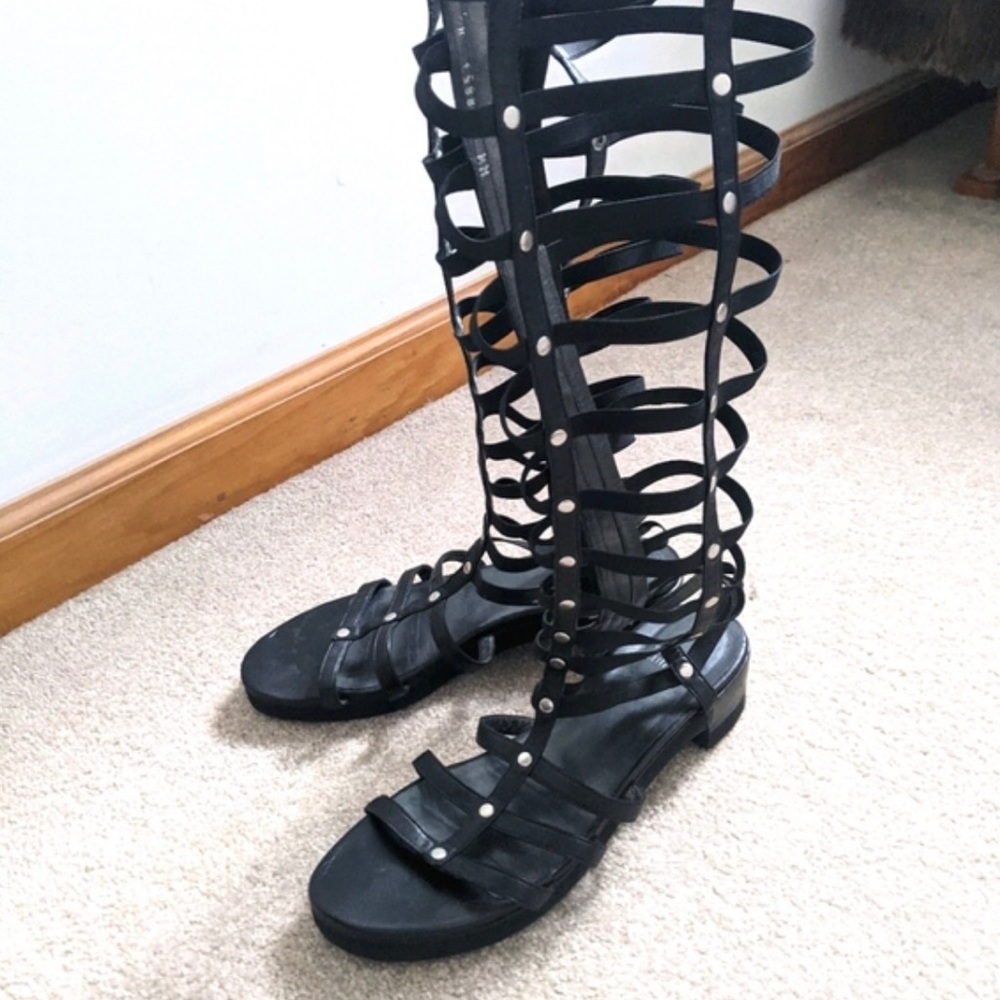 STUART WEITZMAN TALL GLADIATOR SANDALS $125